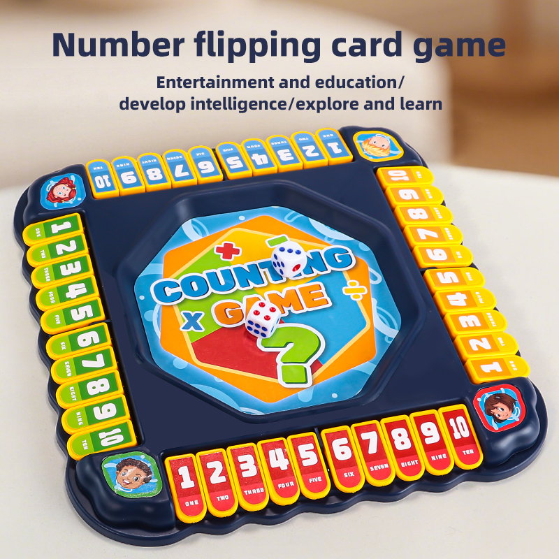 Board Game Recommendation - Blue Number Flip Tabletop Game Parent-Child