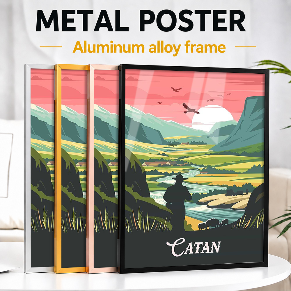 Board Game Catan - Catan Island Board Game Framed Metal