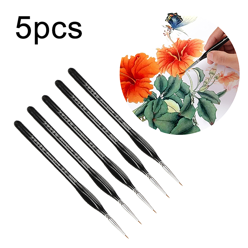 5Pcs Precision Fine Tip 00000  - Miniature Painting Set ulasan dan harga