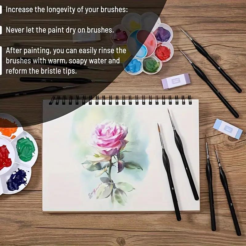 0.6cm Fine Tip Paint Brush Pre - Miniature Painting Set ulasan dan harga