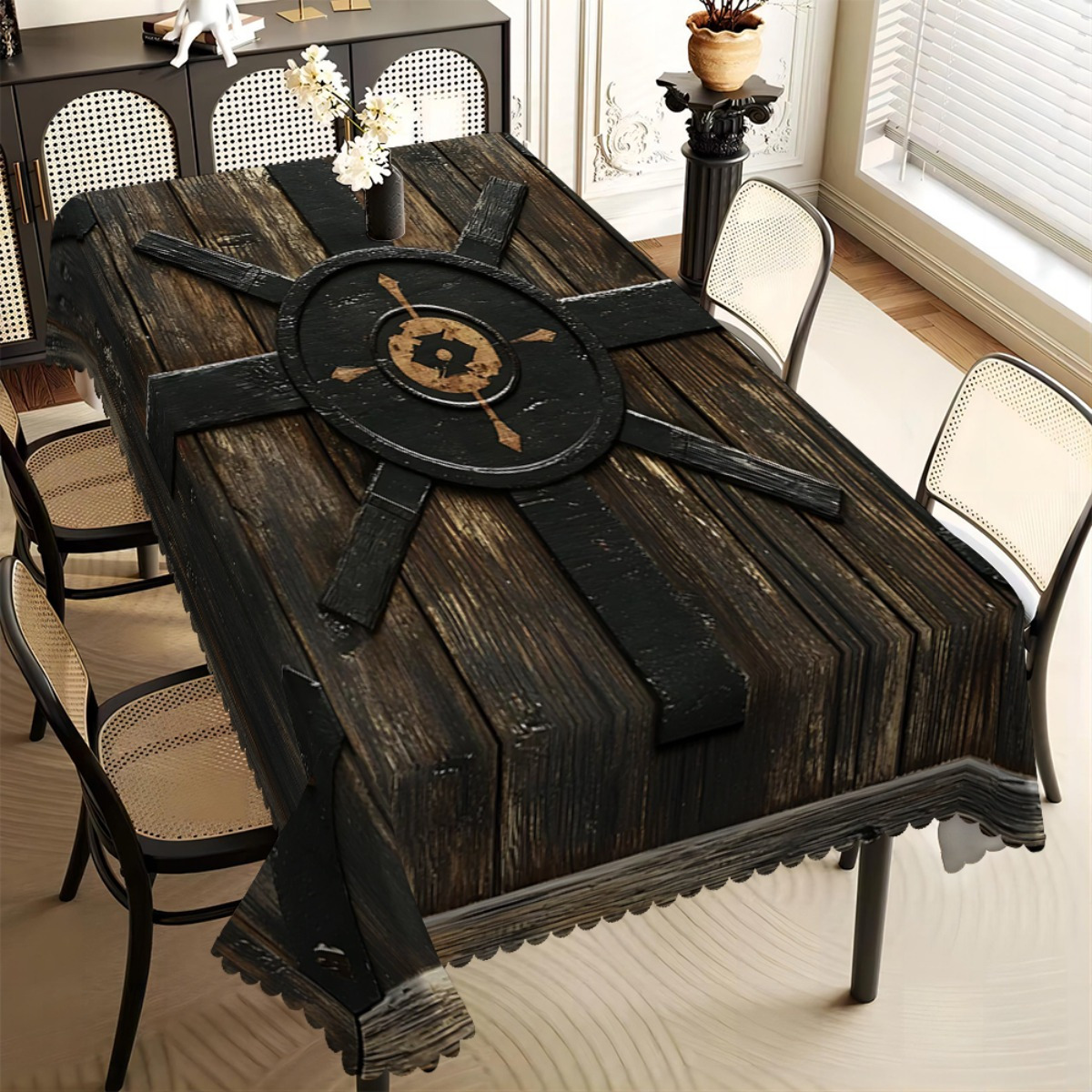 Viking Shield & Wood Grain Tab - Board Game Vikings ulasan dan harga