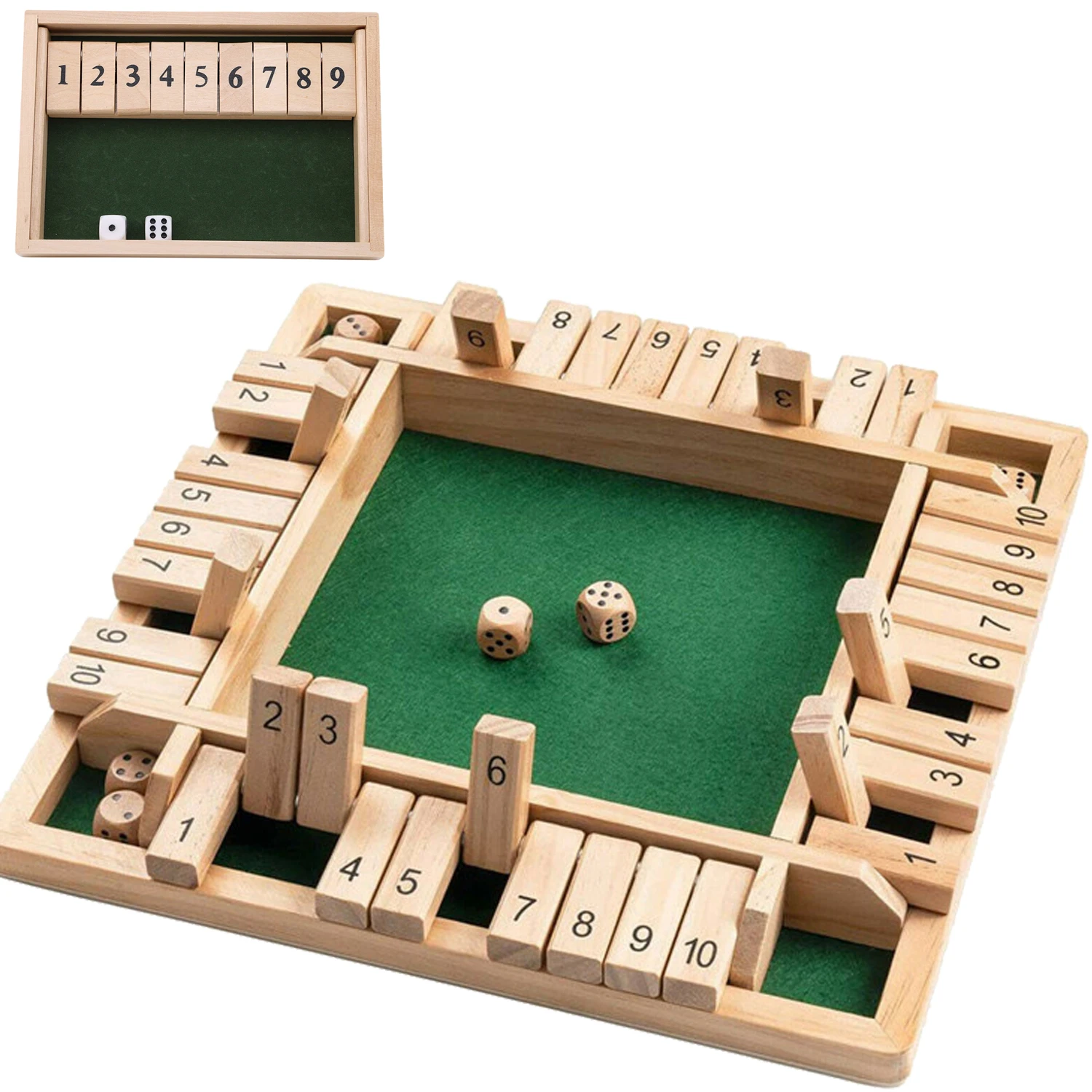 2-4 Player Wooden Math Flaps & - Board Game Instruction ulasan dan harga