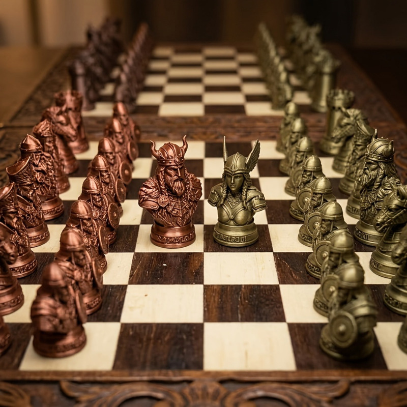 Viking Chess Pieces 3D Printed - Board Game Vikings ulasan dan harga