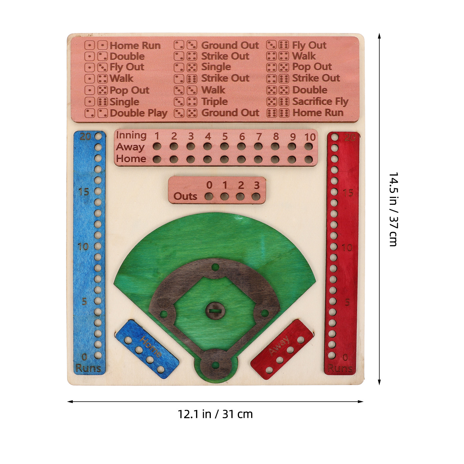 Wooden Baseball Board Game Fun - Board Game Festival ulasan dan harga