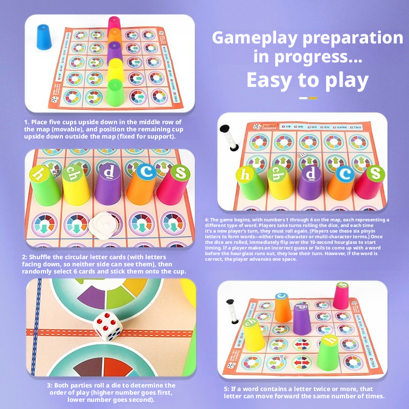 Hot Kids Chinese Pinyin Matchi - Board Game Word ulasan dan harga