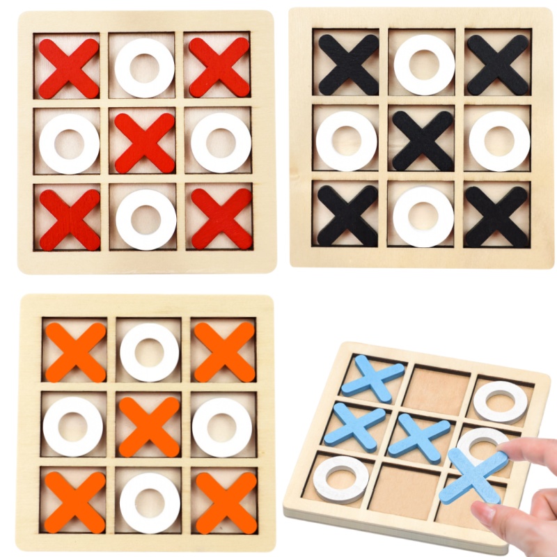 Wooden Tic Tac Toe Board Game  - Board Game Fun ulasan dan harga