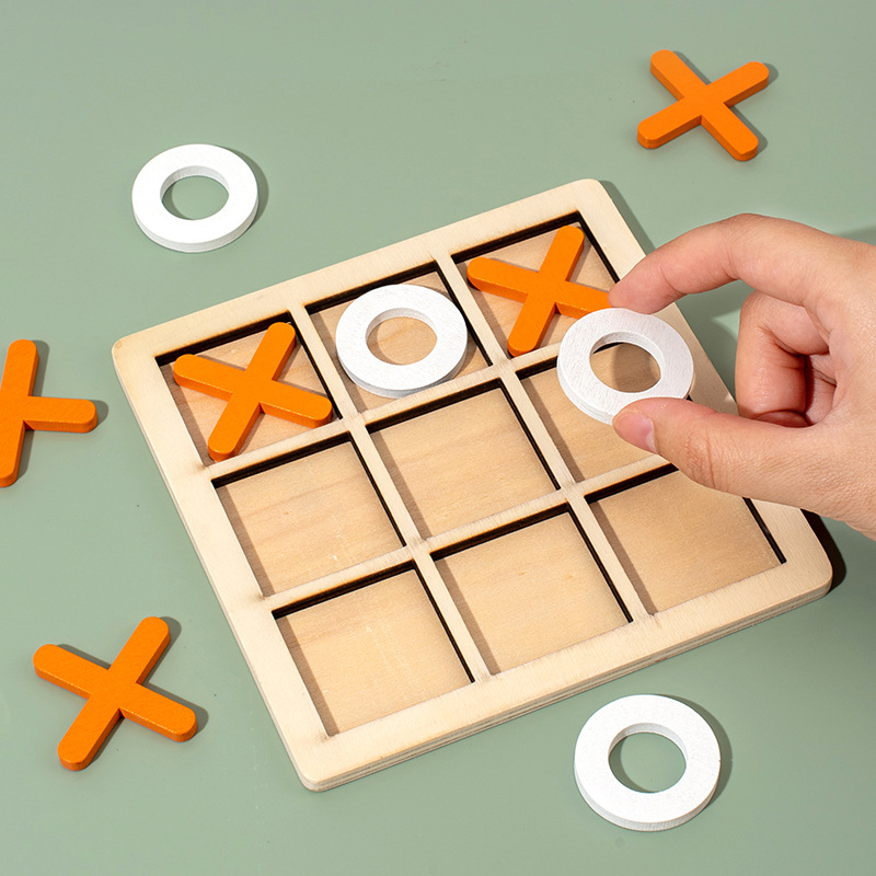 Wooden Tic Tac Toe Board Game  - Board Game Fun ulasan dan harga