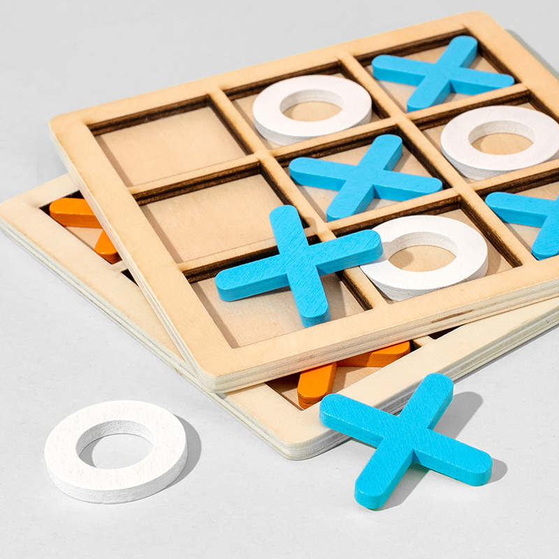 Wooden Tic Tac Toe Board Game  - Board Game Fun ulasan dan harga