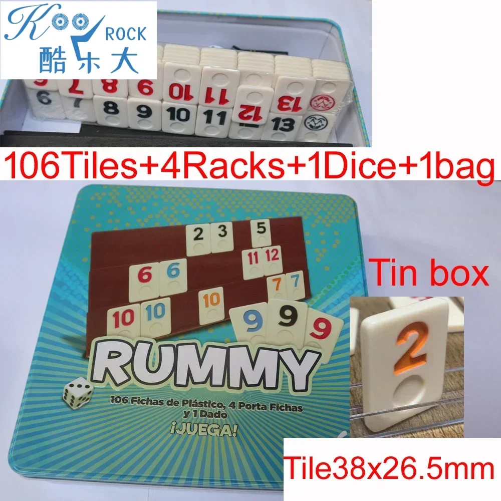 106 Tiles Digital Rummy with 4 - Board Game Instruction ulasan dan harga