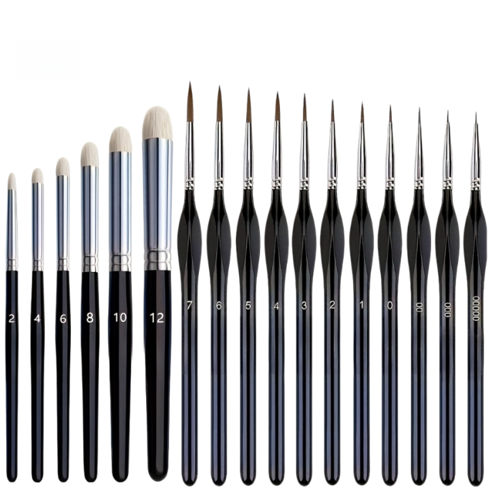 Miniature Paint Brushes Drybru - Miniature Painting Set ulasan dan harga