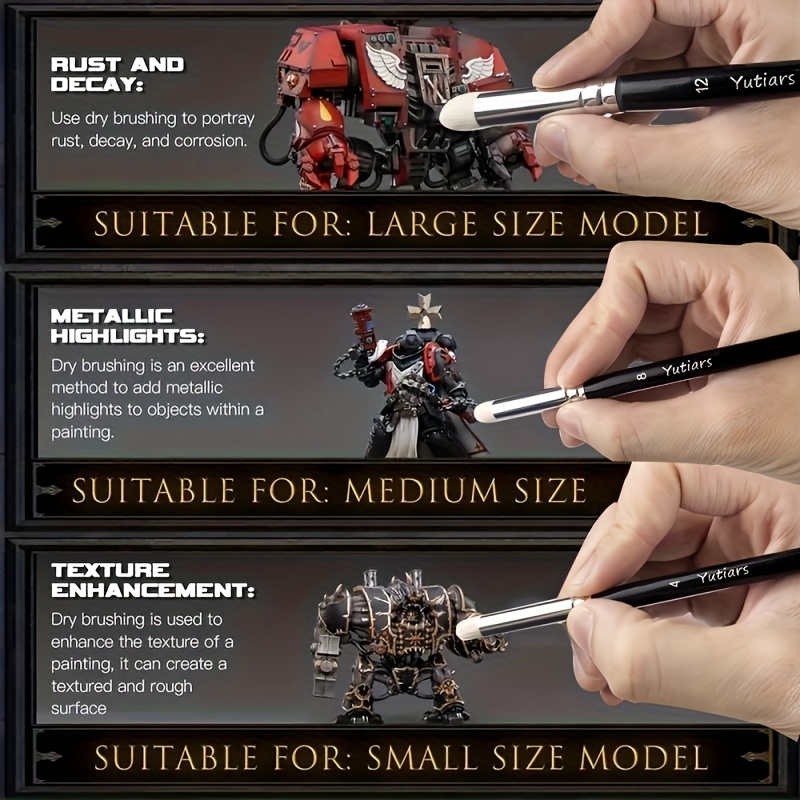 Miniature Paint Brushes Drybru - Miniature Painting Set ulasan dan harga