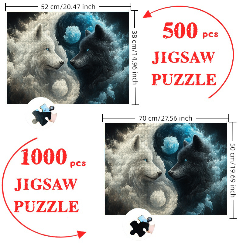 500/1000pcs Tai Chi Yin-Yang & - Jigsaw Puzzle Adult ulasan dan harga